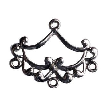 2 x metalen verdeler zilver kleur 33 x 26mm oogje: 1,5mm, Ophalen of Verzenden, Nieuw, Tussenstuk of Tussenkraal