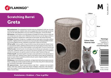 Krabton Flamingo Greta M Grijs/Naturel – Krabmeubel voor.., Verzenden, Nieuw
