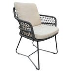 Taranto Pasadena dining tuinset 140xH75 cm 6 delig antraciet, Tuin en Terras, Tuinsets en Loungesets, Ophalen of Verzenden, Nieuw