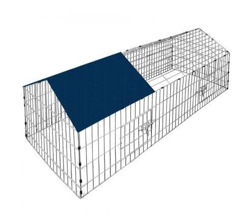 Monzana Konijnenhok - Konijnenren Blauw - Hamsterkooi - R..., Dieren en Toebehoren, Honden-accessoires, Nieuw, Verzenden