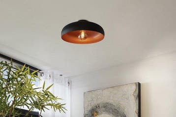 EGLO Mogano Plafondlamp - E27 - Ø 40 cm - Zwart/Koper, Verzenden, Nieuw