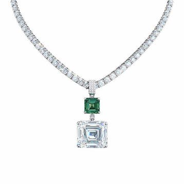 Halsketting - 14 karaat Witgoud - 32.48ct. tw. Diamant, Nieuw