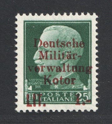 Duitse Rijk - Bezetting van Kotor (1944) 1944 - KOTOR 2 X I, Gestempeld