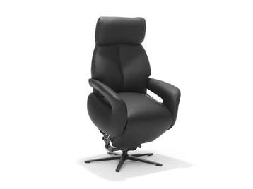 Leiden relax en sta op stoel op ACCU in vol leder, Huis en Inrichting, Fauteuils, Minder dan 75 cm, Moderne relax en sta op stoel