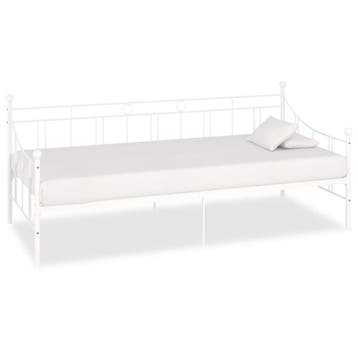vidaXL Slaapbank metaal wit 90x200 cm, 90 cm, Eenpersoons, Verzenden, Wit