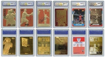 1996/97 Fleer Michael Jordan - Lot of 6 Gold Cards (23KT) -, Nieuw