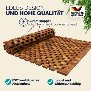 Badmat Acaciahout FSC® Gecertificeerd (Badkamer, Interieur), Huis en Inrichting, Verzenden, Nieuw