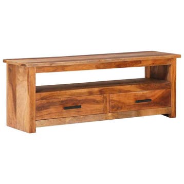 vidaXL Tv-meubel 118x30x40 cm massief hout, 100 tot 150 cm, Verzenden, Nieuw, Minder dan 100 cm