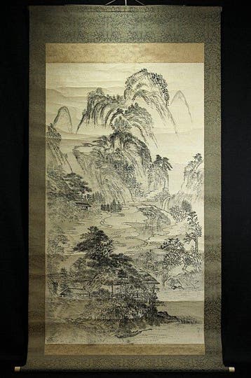 Taifuku Sannsui-ga  (large painting) - With signature and, Antiek en Kunst