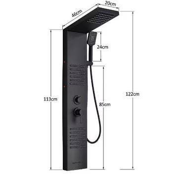 Luxe Zwart LED Douchepaneel – Spa en Massage Regen Doucheset, Verzenden, Nieuw