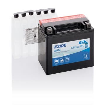 Exide AGM 12V accu | ETX14L-BS | 12V 12Ah, Ophalen of Verzenden, Nieuw