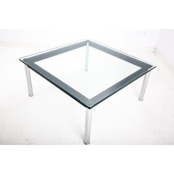 Originele Cassina LC-10 salontafels 70x70 en 140x140 cm, Ophalen of Verzenden, Gebruikt