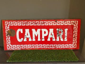 Campari - Vintage Campari-reclamesign - Reclamebord - IJzer, Antiek en Kunst