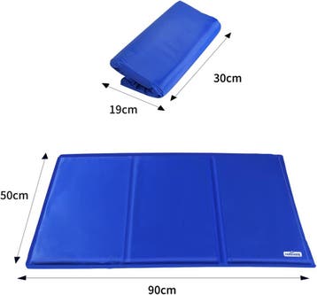 Koelmat Hond & Kat - 90x50 cm - Blauw - Nobleza, Verzenden, Zo goed als nieuw