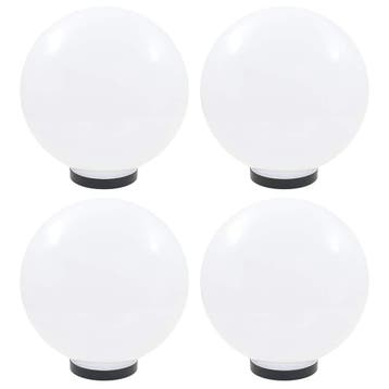 vidaXL LED-bollampen 4 st rond 30 cm PMMA, Tuin en Terras, Verzenden, Nieuw, Kunststof