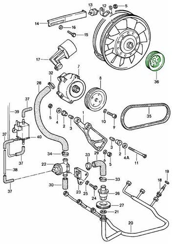 Dynamo-ventilatorpoelie. Porsche 911 1978-1989, Verzenden, Nieuw