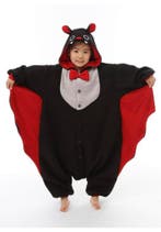 Onesie Vleermuis Pak 128-134 Vleermuispak Kostuum Zwart Rood, Ophalen of Verzenden, Nieuw, 134 t/m 140