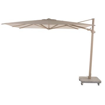 Siesta premium zweefparasol 300x300 cm latte frame sand 4, Ophalen of Verzenden, Nieuw