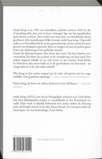 Niets liever dan zwart 9789025434519 Antje Krog, Verzenden, Gelezen, Antje Krog
