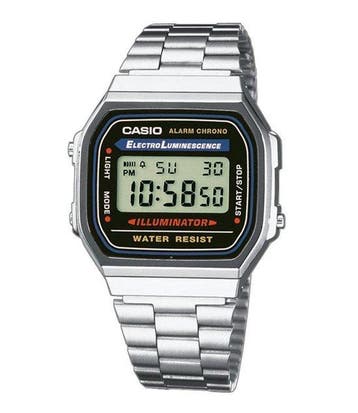 Casio horloge Vintage Iconic A168WA-1YES Dames Horloge - 36., Verzenden, Nieuw