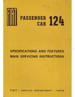 1966 FIAT 124 WERKPLAATSHANDBOEK ENGELS, Auto diversen, Handleidingen en Instructieboekjes