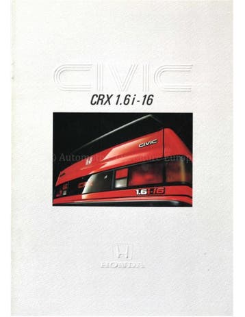 1986 HONDA CIVIC CRX 1.6i-16 BROCHURE FRANS, Nieuw, Honda, Author
