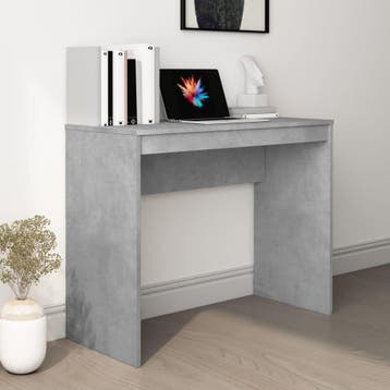 vidaXL Bureau 90x40x72 cm bewerkt hout betongrijs, Verzenden, Nieuw