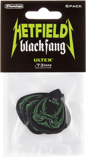 Jim Dunlop Hetfield Black Fang plectrum 0.73 mm 6-pack, Ophalen of Verzenden, Nieuw, Elektrische gitaar