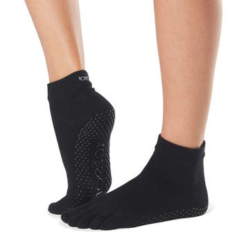 Toesox Yoga Ankle Grip Socks teensokken  Zwart - 39-42, Sport en Fitness, Verzenden, Nieuw, Kleding