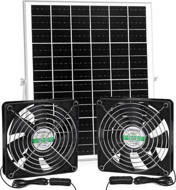 Zonneventilator Kippenhok 25W | Retourdeal 29% Korting, Ophalen of Verzenden, Nieuw, Ventilator en Afzuiger