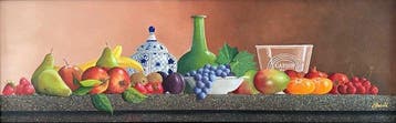 Ben Oude Breuil (1949) - Fruitstilleven met Chinese
