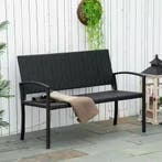 Polyrattan Tuinbank 2-Zits 122 cm – Stalen Frame, Tuin en Terras, Tuinbanken, Verzenden, Nieuw