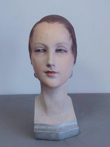 Art Deco female display mannequin head (bust) - sculptuur,