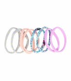 Haarelastieken Basic - Endless - Effen Print - Paars Blauw, Nieuw