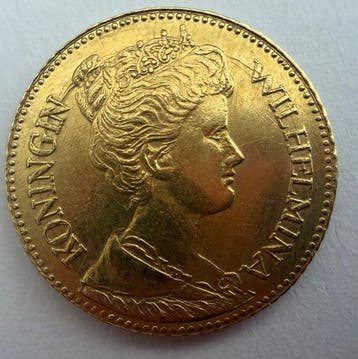 Nederland. Wilhelmina. 5 Gulden 1912 naslag