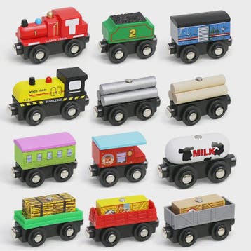 Houten Magneet Treinwagon Set - Uitbreidbaar en Compatibel m, Verzenden, Nieuw