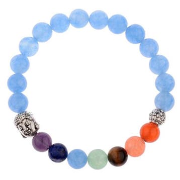 Fako Bijoux - Buddha Armband - Chakra Reiki - Bedel - Blauw, Verzenden, Nieuw