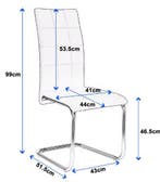Set van 2 Gestoffeerde Eetkamerstoelen – Stijlvol en Stevig, Verzenden, Nieuw