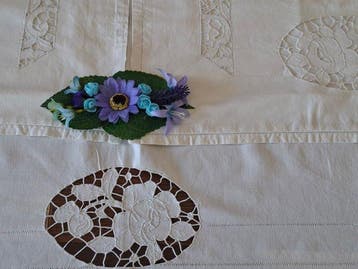 Collectie-item - vintage laken met prachtige, Antiek en Kunst
