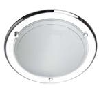 Glazen plafondlamp chroom, Angely, Ophalen of Verzenden, Nieuw, Glas, Basis