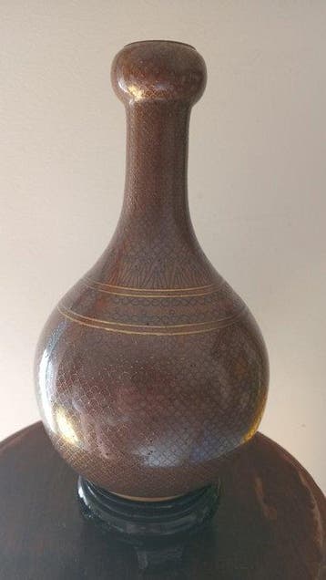 Bloempot - Koper - Knoflook Cloisonné Vaas