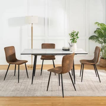 2dekans | Urban Meuble Stoelenset 4 Stuks - Luxe, Huis en Inrichting, Ophalen of Verzenden, Zo goed als nieuw, Grijs