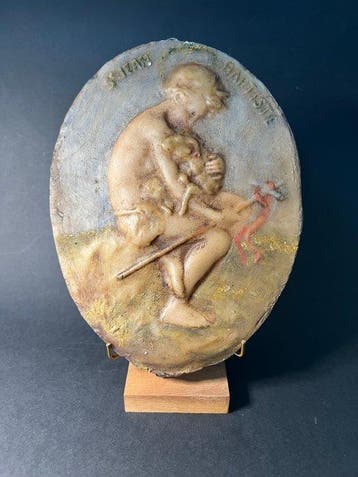 Zeldzaam grote Agnus Dei in gezegelde bijenwas - Saint