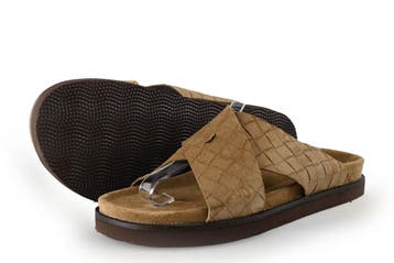 Stefano Lauran Slippers in maat 42 Bruin, Slippers, Bruin, Zo goed als nieuw, Stefano Lauran