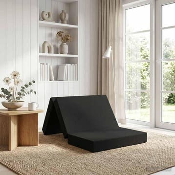 vidaXL Vouwbare Bankbed 100 x 67 x 45 cm Zwart, Verzenden, Nieuw