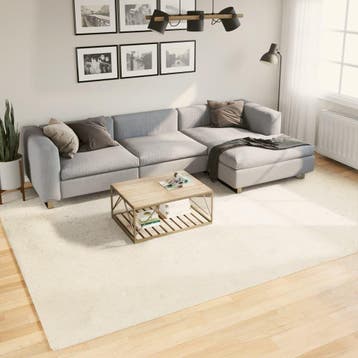 vidaXL Vloerkleed OVIEDO laagpolig 240x340 cm beige, Verzenden, Nieuw, Beige