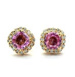 Oorstekers - 14 karaat Geel goud - 1.22ct. tw. Saffier -