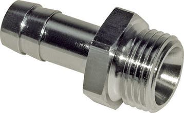 G 3/8 Buitendraad x 8mm Vernikkeld Messing Slangpilaar 16, Verzenden, Nieuw