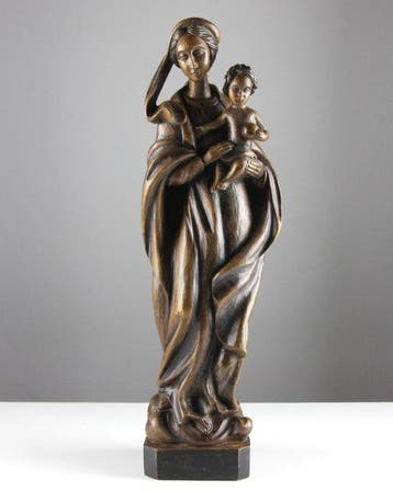 Ouro - Snijwerk, Mary and Child - 43 cm - Lindehout