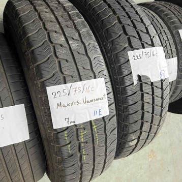 2 x Maxxis 225-75-16 C 4 Seizoenbanden 7mm, 16 inch, Ophalen of Verzenden, All Season, Band(en)